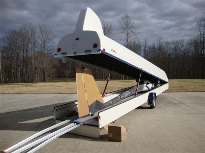 Concordia fuselage in trailer